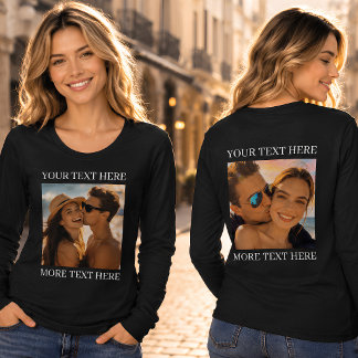 Doppelseitige T-Shirts, Benutzerdefiniertes Foto u Tri-Blend Shirt