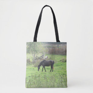 Doppelseitige Tasche mit hübschen Pferden