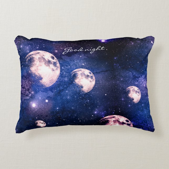 Doppelseitige Zuhause Himmelmonde Gute Nacht, benu Dekokissen (Vorderseite)