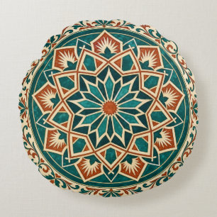 Doppelseitiger Andalusischer Stern-Volkswurfkissen Rundes Kissen