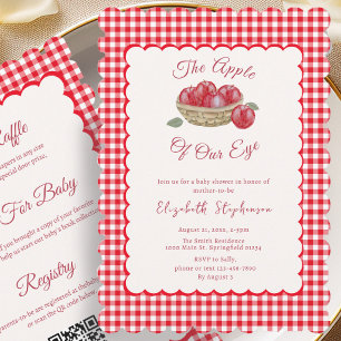 Doppelseitiger Apfel Unserer Augen Baby Shower-Ein Einladung