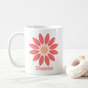 Doppelseitiger benutzerdefinierter Text und stilis Kaffeetasse