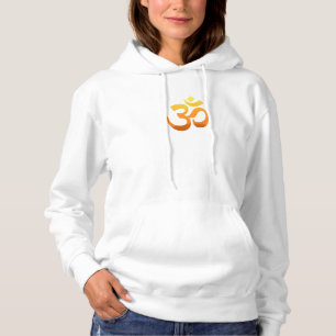 Doppelseitiger Druck Yoga Om Mantra Symbol Goldene Hoodie