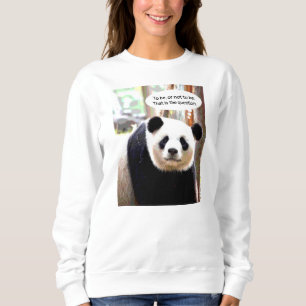Doppelseitiger Hamlet Shakespeare Zitat Panda Bär Sweatshirt