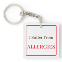 Doppelseitiger Keyring - Ich leide unter Allergien