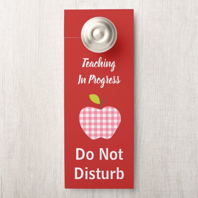 Doppelseitiger Lehrer Door Hanger Türanhänger (Auf Knauf)