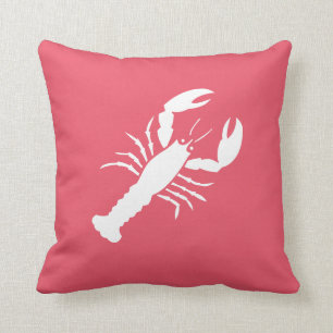 Doppelseitiger rosa nautischhummer kissen
