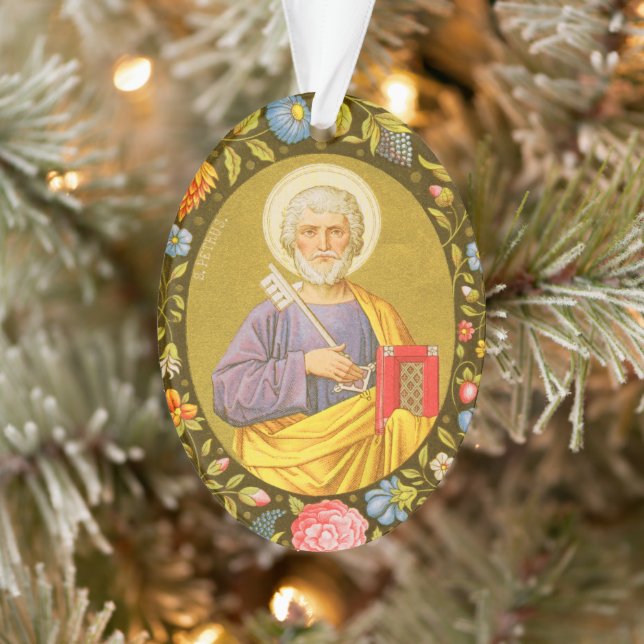 Doppelseitiger St. Peter (PM 07) Acrylisch Ornament (Baum)