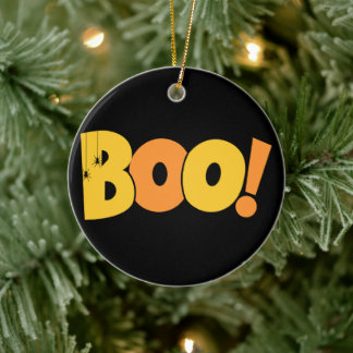 Doppelseitiger süßer Geist Frohes Halloween  Keramik Ornament