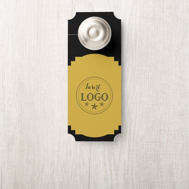 Doppelseitiger TicketDoor-Hanger mit QR-Code und L Türanhänger (Auf Knauf)