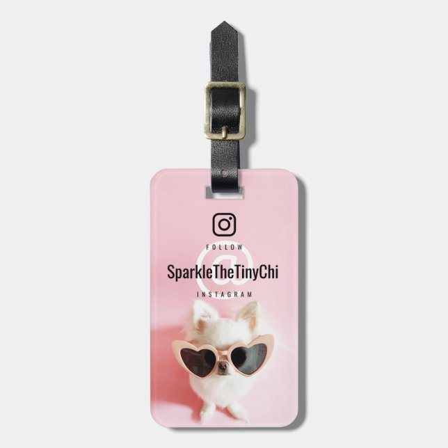 Doppelseitiges benutzerdefiniertes Foto und Text Gepäckanhänger (Vorderseite vertikal)