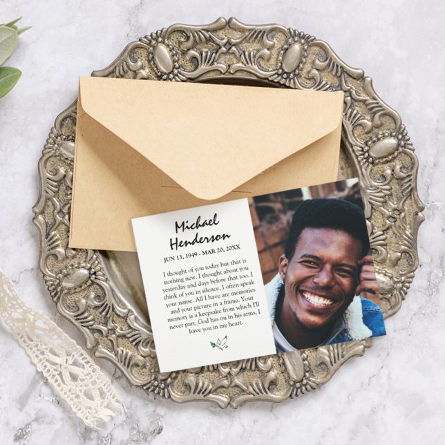 Doppelseitiges Foto Begräbniskarte Dankeskarte (Von Creator hochgeladen)