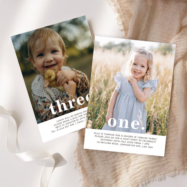 Doppelseitiges Foto Geburtstag - Einladung von Jun (Von Creator hochgeladen)