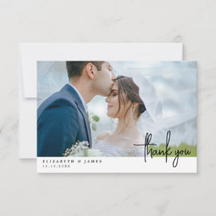 Doppelseitiges Foto Hochzeit Dankeschön Karte