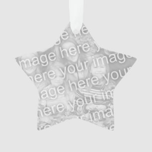 Doppelseitiges Foto   Star-Design Ornament