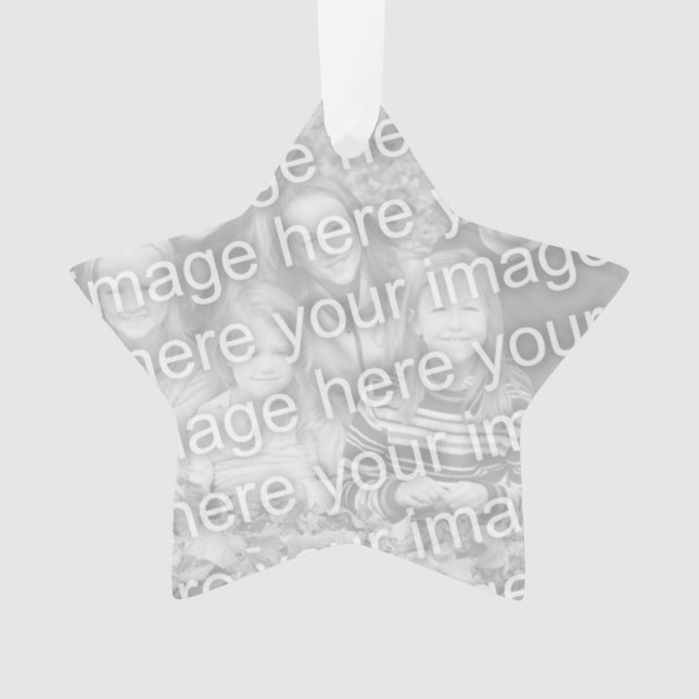 Doppelseitiges Foto | Star-Design Ornament (Vorderseite)