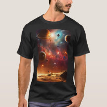 Doppelseitiges kosmisches Ballett: Planeten Mond T