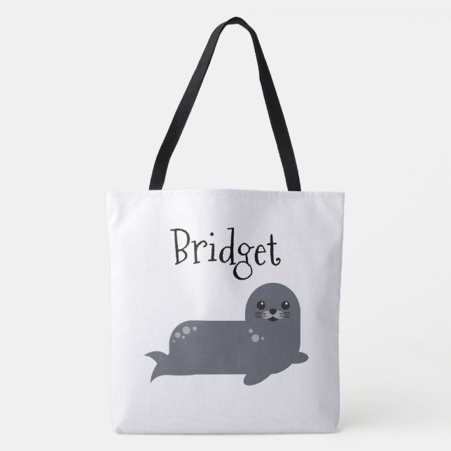 Doppelseitiges niedliches Siegel-personalisierte Tasche (Vorderseite)