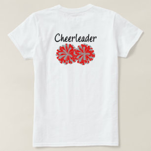 Doppelseitiges Senior-Cheerleader Rot-Grau-T-Shirt T-Shirt
