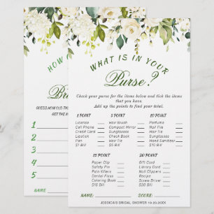 DOPPELSEITIGES Weiße Rosen Florales Brautparty-Spi