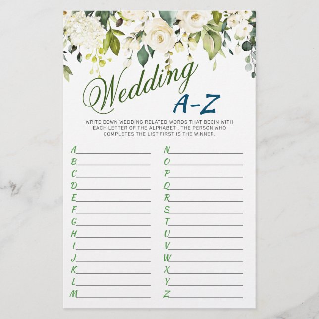 DOPPELSIERTES Brautparty mit weißer Rose (Vorderseite)