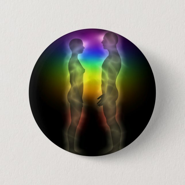 DoppelSoule chakras erste Sitzung Button (Vorderseite)