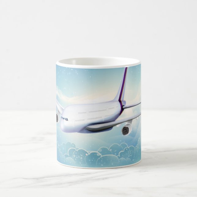 Doppelstock-Jet-Flugzeug Kaffeetasse (Mittel)