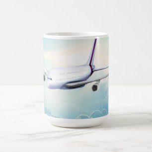 Doppelstock-Jet-Flugzeug Kaffeetasse