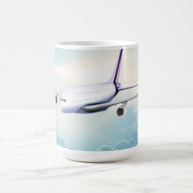 Doppelstock-Jet-Flugzeug Kaffeetasse (Mittel)