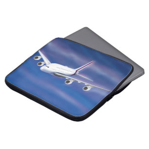 Doppelstock-Kommerzialflugzeug Laptopschutzhülle