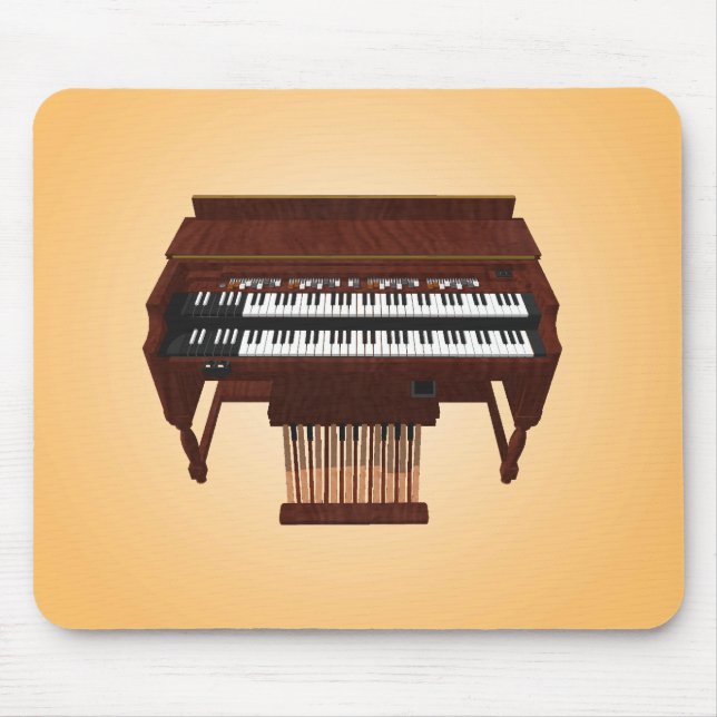 Doppelstock-Orgel: 3D-Modell: Mauspad (Vorne)