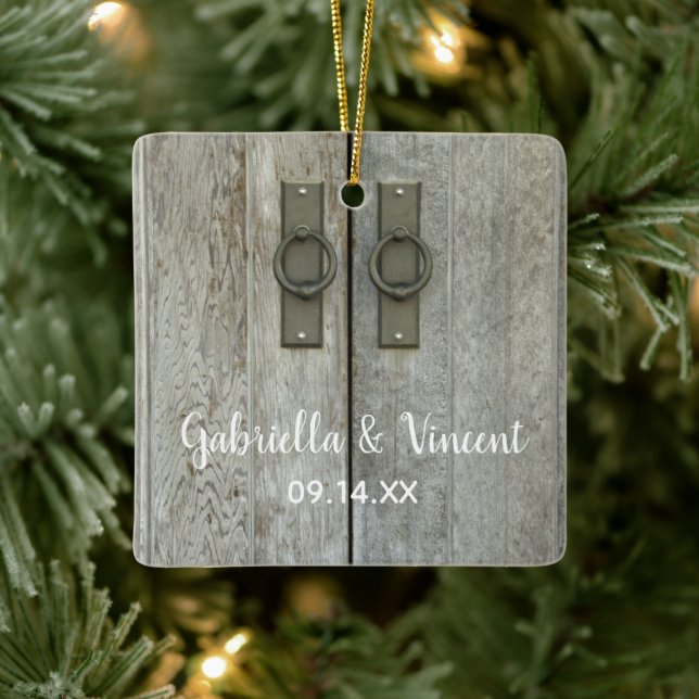 Doppelstocktüren - Hochzeit eines Landes Keramikornament (Baum)