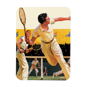 Doppelt-Tennis-Match Magnet