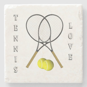 Doppelt-Tennis-Sport-Thema persönlich Steinuntersetzer