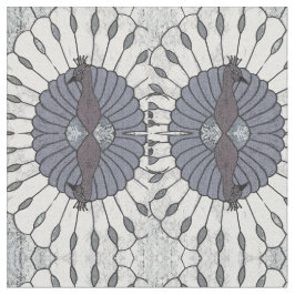 Doppelte Ansicht des Pfaus Stoff