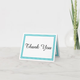 Doppelte Aquamarine Trimm - Dankeschön-Karte Dankeskarte