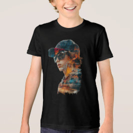 Doppelte Exposition der städtischen Lebensräume Tri-Blend Shirt