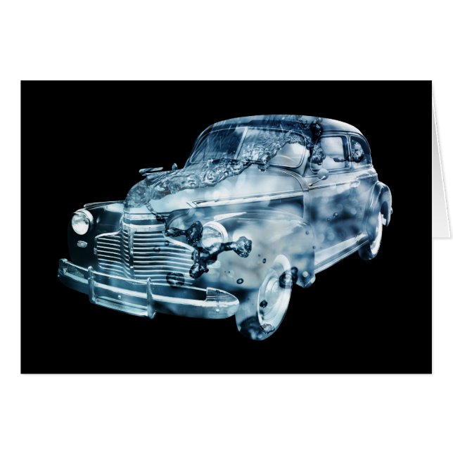 Doppelte Exposition des Autos (Vorderseite (Horizontal))