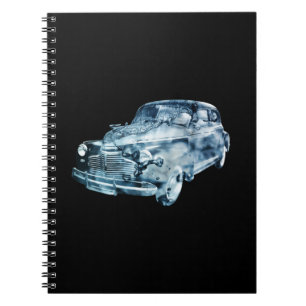 Doppelte Exposition des Autos Notizblock