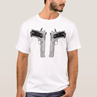 Doppelte Friedenszeichen-Gewehre T-Shirt