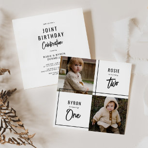 Doppelte gemeinsame Geburtstagspartei Einladung