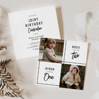 Doppelte gemeinsame Geburtstagspartei Einladung