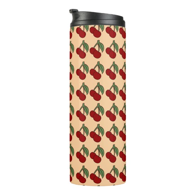 Doppelte Kirsche  Thermosbecher (Nach rechts gedreht)