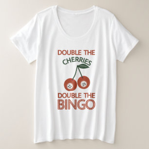 Doppelte Kirschen Doppelte Bingo Große Größe T-Shirt