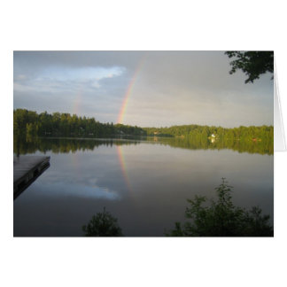 Doppelte Regenbögen über dem Clear Lake