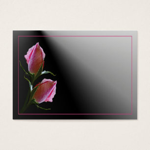Doppelte Rosen-Schwarz-Visitenkarte