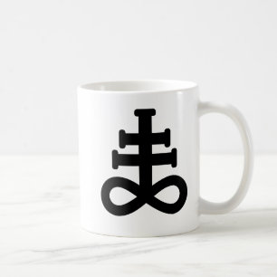 Doppelte schwarze Brimstone-Symbol-Tasse Kaffeetasse