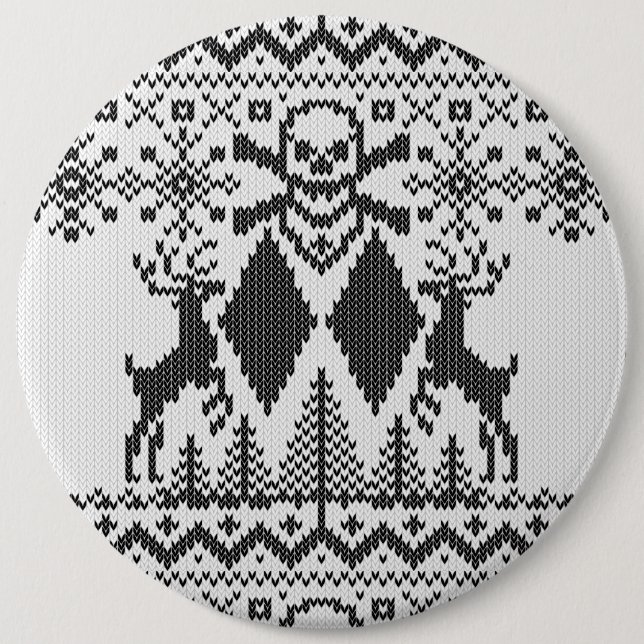 Doppelte schwarze Diamant-Knochen-extremes Button (Vorderseite)