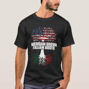 Doppelte Staatsbürgerschaft Amerika Italien Flagge T-Shirt