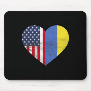 Doppelte Staatsbürgerschaft USA Ukraine Herz Ameri Mousepad